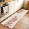 thumbnail image 2 of Pink Weeping Floral 2'x6' Runner Rugs for Hallway Kitchen Bedside Non Slip, Spring Summer Pastoral Flowers Rustic Entryway Rug Runners with Rubber Backing, Long Carpet Runner for Laundry Room, 2 of 8