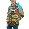 thumbnail image 2 of Sikiie Different Construction Site Vehicles Zip Up Hoodie Teenage, hoodies for Teenage, Zipper Sweatshirt Jacket for Daily, Traveling-Medium, 2 of 6
