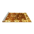 thumbnail image 2 of Ahgly Company Machine Washable Indoor Round Oriental Yellow Traditional Area Rugs, 6' Round, 2 of 4