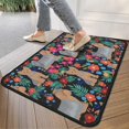 thumbnail image 4 of Yorkie Dog and Flower Florals Door Rugs,Washable Non Slip Door Mats Indoor,Decorative Door Mats,Entry Mat Indoor for Entrance,Bedroom,Kitchen,Bathroom,30"x17", 4 of 6