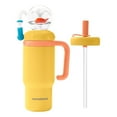 thumbnail image 1 of 24oz Whale Fountain Tumbler with Handle Two Lids,Leak-Proof Dishwasher Safe,Reusable Stainless Steel Insulated Water Bottle, for Kids,Boys and Girls Adults, 1 of 8