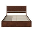 thumbnail image 3 of AFI Nantucket King Wood Platform Bed with Footboard and Storage Drawers, Walnut, 3 of 6