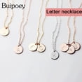 thumbnail image 2 of Bupoey-collar con colgante de 26 letras para hombre y mujer, colgante con iniciales originales de Color plateado, amistad, 2 of 4