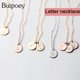 thumbnail image 2 of Bupoey-collar con colgante de 26 letras para hombre y mujer, colgante con iniciales originales de Color plateado, amistad, 2 of 4