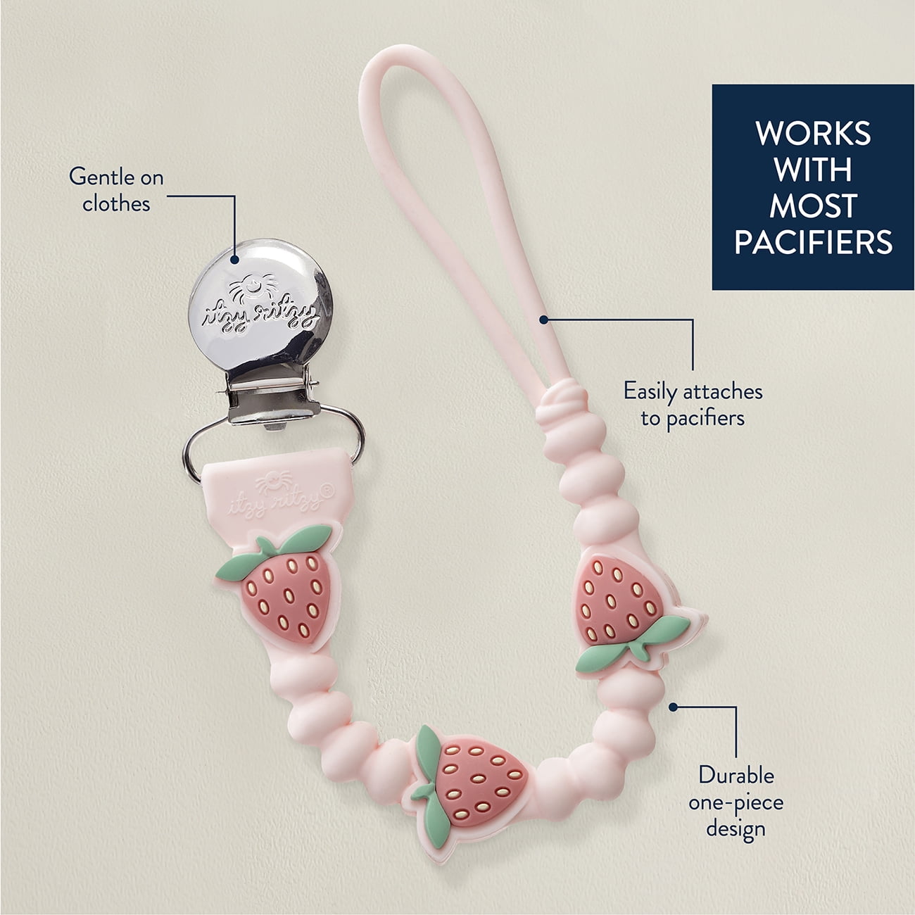Sweetie Strap Strawberry Pacifier Strap - Walmart.com