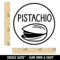 thumbnail image 2 of Pistachio Text with Image Flavor Scent Self-Inking Rubber Stamp Ink Stamper - Fuchsia Ink - Small 3/4 Inch, 2 of 7