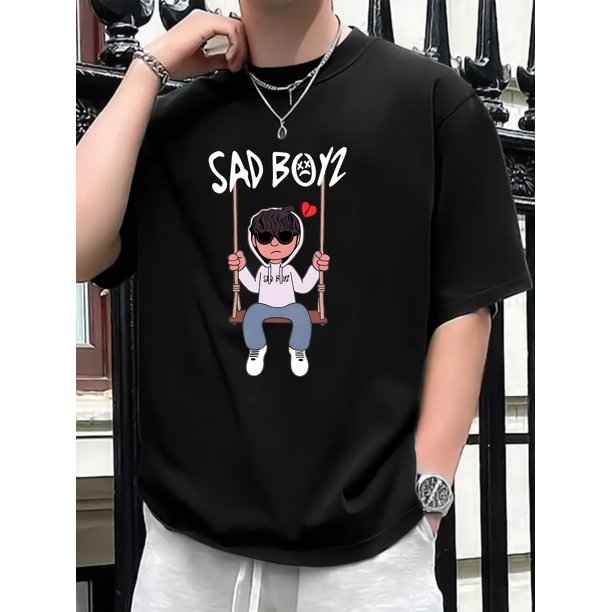Camiseta deportiva informal de verano para hombre - Algodón transpirable, cuello redondo, diseño estampado | Lavable a máquina, manga corta, ideal para actividades al aire libre, para adultos, hombres