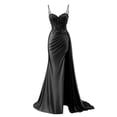 thumbnail image 1 of Vestido de fiesta RUMUGUYA, modesto, largo, con tirantes finos, encaje negro, 16 W, 1 of 6