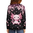 thumbnail image 3 of Jiueut Cherry Blossom Crewneck Sweatshirts for Girls Axolotl Long Sleeve Shirts T Shirts Trendy Pullover Tops for Kids Size 3-4 Clothing Preppy Sportswear Teens Sweater, 3 of 7