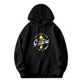 thumbnail image 1 of Men's Long Sleeve Hoodie Pullover Sweatshirt with Pockets Circular ' LIFONO OR G G TRA FOR LUMANI ' Design Graphic, 1 of 7