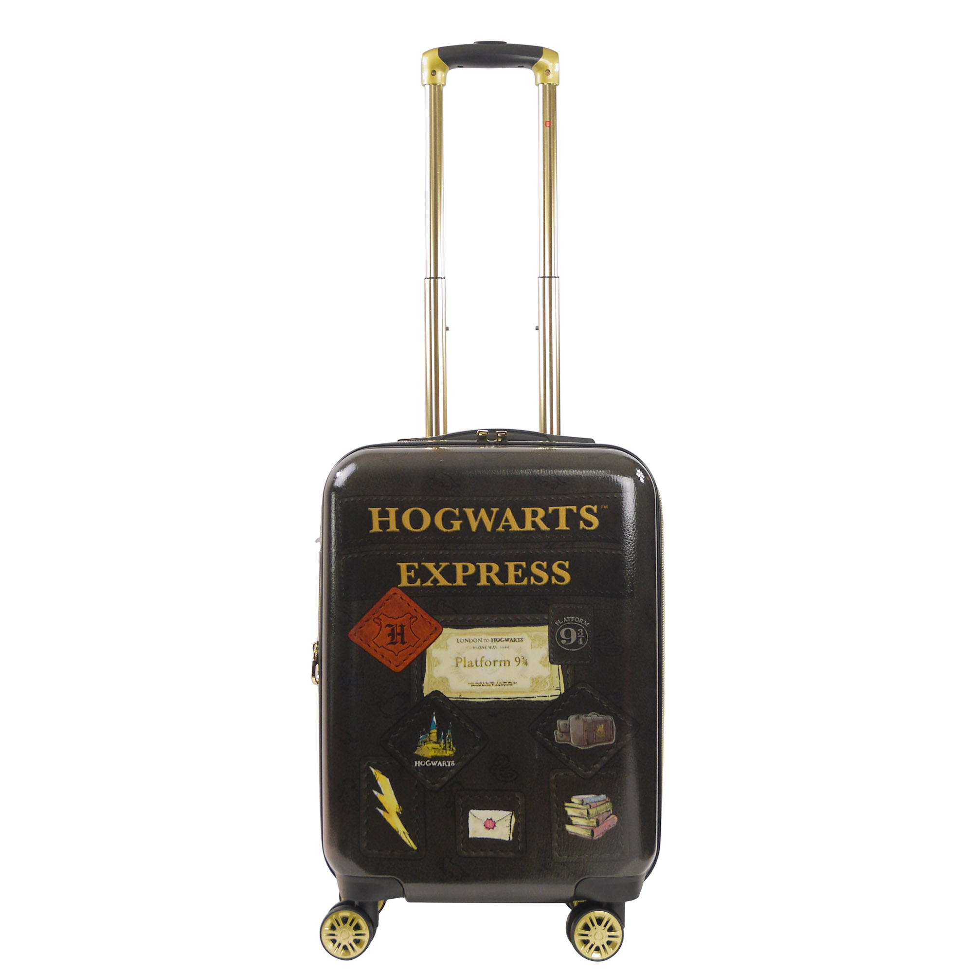 Harry Potter 21 Inch Rolling Luggage, Hogwarts Express Hardshell Carry On Suitcase with Spinner Wheels, Black