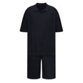 thumbnail image 3 of TIMIFIS Ensembles Courts pour Hommes 2 Pcs Tenues Mode Été Survêtements Ensemble Décontracté Mode Décontracté Couleur Unie Fermeture Éclair Manches Courtes Col Rabattu EnsembleFall, 3 of 6