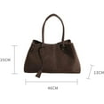 thumbnail image 5 of Trendy Suede Shoulder Bag for Women Casual Purse Large Tote Bag Handbag Top Handle Satchel Commuter Underarm Bags, 5 of 19