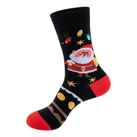 

CAICJ98 Christmas Decorations Print Cartoon Christmas 3D Stockings Women Unisex Warm Adults Socks Pressure Socks