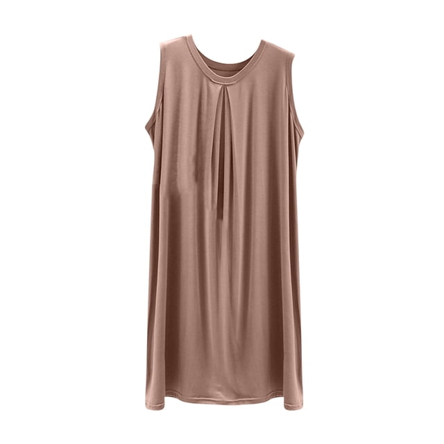 Robes pour Femmes, Mode Féminine Robe Débardeur Sans Manches à Col en V