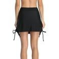 thumbnail image 7 of Women Swimming Bottom Solid Color Side Drawstring Skirt High Waist Swimwear, 7 of 7