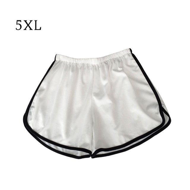 Pantalones cortos deportivos para mujer Pantalones cortos deportivos sueltos con pierna ancha Pantalones cortos deportivos, blanco, 5XL sidaley AP001487-08B