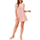 thumbnail image 1 of Vestido Floral de Mujer INSPIRE CHIC con Cuello de Punto, Botones y Cinturón, Vestidos de Verano Rosa XS, 1 of 6