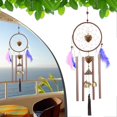 thumbnail image 2 of Handmade Heart - Shaped Dream - Catcher Wind Chimes - Ideal for Garden and Home Decor, 2 of 6