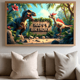 thumbnail image 2 of LUUFILx Dinosaur Birthday Party Backdrop Happy Birthday Banner Background Safari Jungle Photography Props Decorations Kids Party Supplies Celebration, 2 of 8