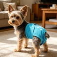 thumbnail image 4 of Reusable Cotton Female Dog Diapers – Washable Wrap With Super Absorbent Core, Leak-Proof & Comfortable For Heat/Incontinence, Fits Small To Large Dogs & Cats, Sky Blue, 4 of 6