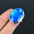 thumbnail image 3 of London Blue Topaz Oval Gemstone Gift 925 Sterling Silver Adjustable Ring VJ 1152, 3 of 4