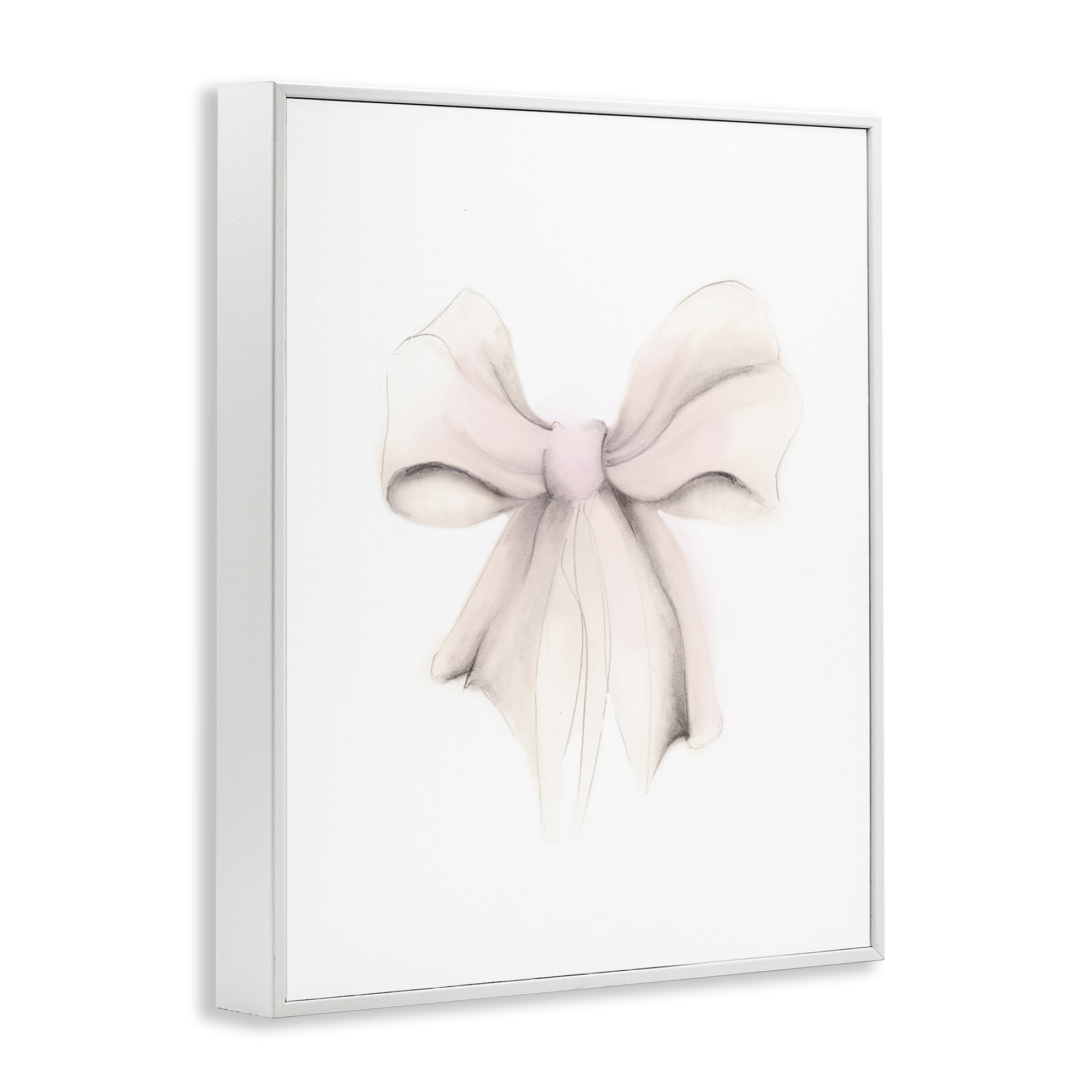 Stupell Industries Soft Pale Ribbon Beauty & Fashion Painting White Framed Art Print Wall Art, 11 x 14