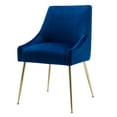 thumbnail image 3 of WestinTrends Carlo Upholstered Velvet Accent Chair with Gold Metal Legs, Royal Blue, 3 of 8