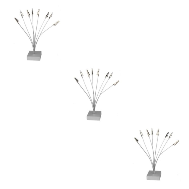 Soporte de notas Wosthever de 8 ramas con base plateada organizador de papel de oficina