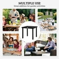 thumbnail image 5 of Outsunny Patio Dining Table for 4, Rectangular Aluminum Outdoor Table for Garden Lawn Backyard, Black, 5 of 9