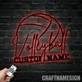 thumbnail image 2 of Craftnamesign Custom Volleyball Metal Wall Art LED Light, Custom Volleyball Player Name Sign, 2 of 5