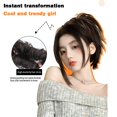 thumbnail image 3 of Extensions de Chignon Cheveux Désordonnés Lisses Élastiques Pince à Griffes Postiche G4O0, 3 of 8