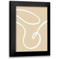 thumbnail image 1 of Uppsala Studio 14x18 Black Modern Framed Museum Art Print Titled - Beige Lines 02, 1 of 5