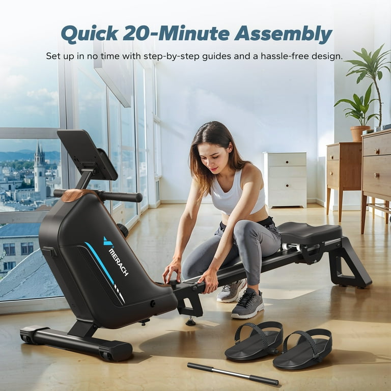 MERACH Magnetic Rowing Machines for Home, Quiet Row Machine with