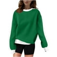 thumbnail image 5 of Ashirexll Crewneck Sweatshirts Women, Fall Sweatshirts for Women, Ladies' Stripe Casual Round Neck Long Sleeve Tops Loose Sweatshirts, 5 of 5