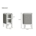 thumbnail image 2 of Manhattan Comfort Versailles 2-Shelf Wood Rattan End Table in Natural, 2 of 5