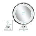 thumbnail image 3 of Mistaha LED Lighted Makeup Mirror with 10X Magnification and Suction Cup, 18 LEDs, 360° Rotation, Energy-Efficient, Elegant Design, Battery Powered, ABS+PP+Stainless Steel+Glass Materials, 12.5cm, 3 of 7