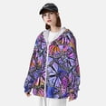 thumbnail image 4 of Picia Watercolor Butterflies Women's Men's UPF 50+ Sun Protection Hoodie Shirt Long Sleeve SPF Fishing Outdoor UV Hiking Lightweight Shirts-Medium, 4 of 9