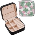 thumbnail image 2 of Coolnut Lotus Waterlily Jewelry Box for Women Girls PU Leather Jewelry Organizer Portable Travel Jewelry Case for Small Ring Earring Necklace Women Gifts, 2 of 7
