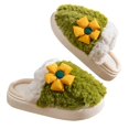 thumbnail image 3 of Vedolay Womens Slippers Cozy Comfort Women's With Knit Collar Slippers Green,41, 3 of 5