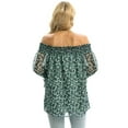 thumbnail image 4 of Valcatch Women Off the Shoulder Tops Long Sleeve Leopard Print Chiffon Top, 4 of 5
