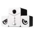 thumbnail image 1 of Altavoz D-221 con doble modo Bluetooth y cableado, triple bocina para sonido envolvente, luz ambiental LED, compatible con múltiples dispositivos., 1 of 6