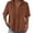 Brown, variant on Women's Solid Color Lapel Collar V Neck T Shirt Pullover, Mid Sleeve with Partial Button Placket, Casual Blouse for Daily Spring Summer Wear Navy XXXL