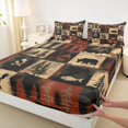 thumbnail image 3 of Homewish Woodland Animal Bear Bed Sheets,Rustic Farmhouse Cabin King Sheets,Outdoor Adventure Camper Sheet Set For Kids,Microfiber Bedroom Decor,4 Pieces, 3 of 7