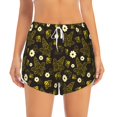 thumbnail image 2 of Gukieu Gnomes With Honey And Bees Print Women's Sports Shorts with Drawstring Elastic Waistband for Running, Yoga, Fitness-Large, 2 of 7