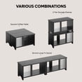 thumbnail image 3 of Pinmoco LED TV Stand for TVs up to 65'', Expandable Side by Side or Stacking TV Stand with Storage, Black, 3 of 10