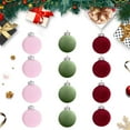 thumbnail image 2 of YHAJDS 12PCS Velvet Christmas Balls 8cm/3.15in Xmas Tree Ornaments Velvet Balls Shatterproof Xmas Bulbs Decorations Ball Sets Christmas Tree Hanging Balls for Wedding Holiday Party Decorations, 2 of 4