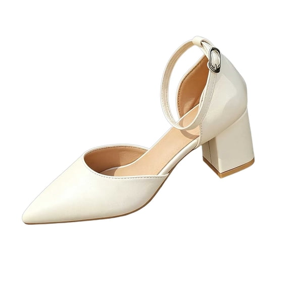 Dvprdro Womens Solid Casual Style Sandals Closed Toe Ankle Strap Low Heel Soft Nonskid Multi-Color Daily Outdoor Wear
