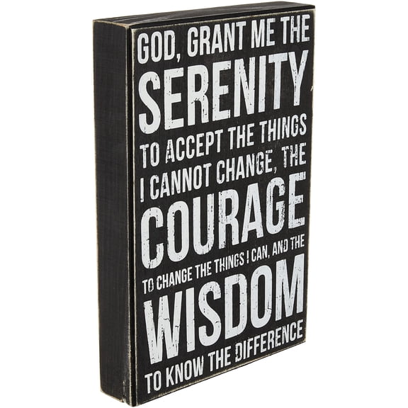 Box Sign, Distressed, Serenity Prayer, Primitives by Kathy