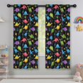 thumbnail image 5 of Blackout Kids Curtains,Black Cartoon Colorful Dinosaurs Plants Pattern Childrens Insulated Curtains Set Of 2,Bedroom Essentials,Toddler Room Decor 42"x63", 5 of 5
